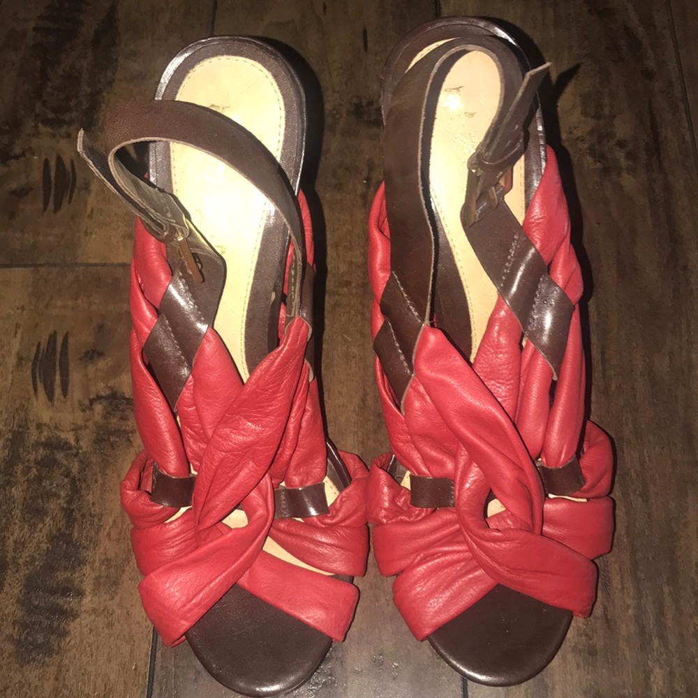Lamb shoes leather strap shoes